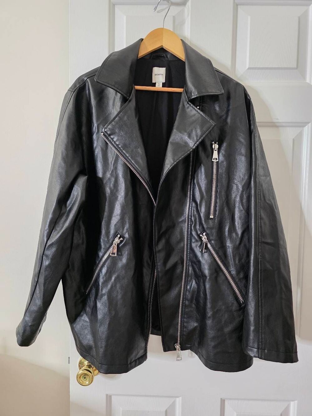 Anthropologie Maeve faux leather XL
